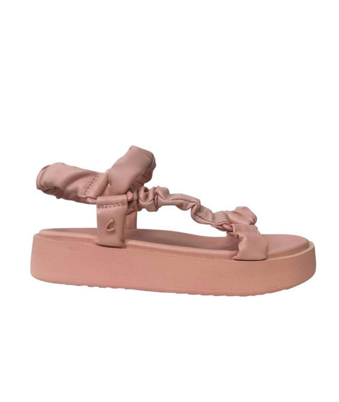 SAM EDELMAN Розовые кожаные сандалии, фото 8