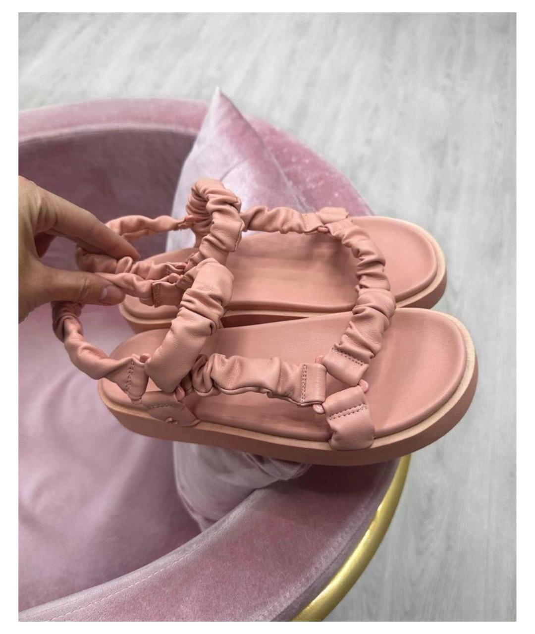SAM EDELMAN Розовые кожаные сандалии, фото 3