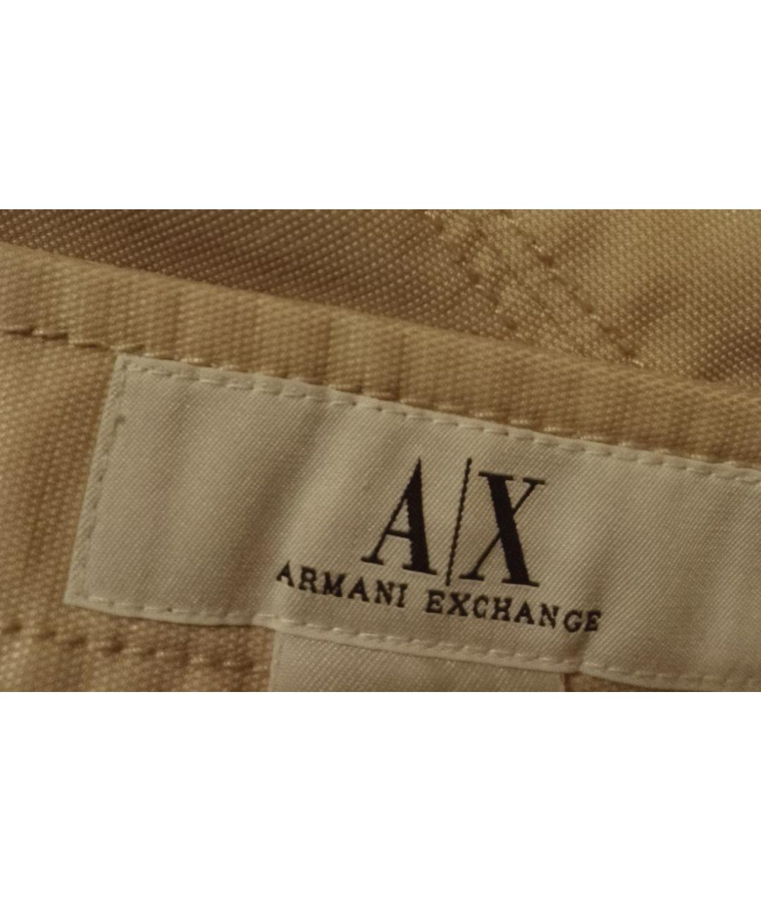 ARMANI EXCHANGE Бежевая хлопковая юбка мини, фото 6