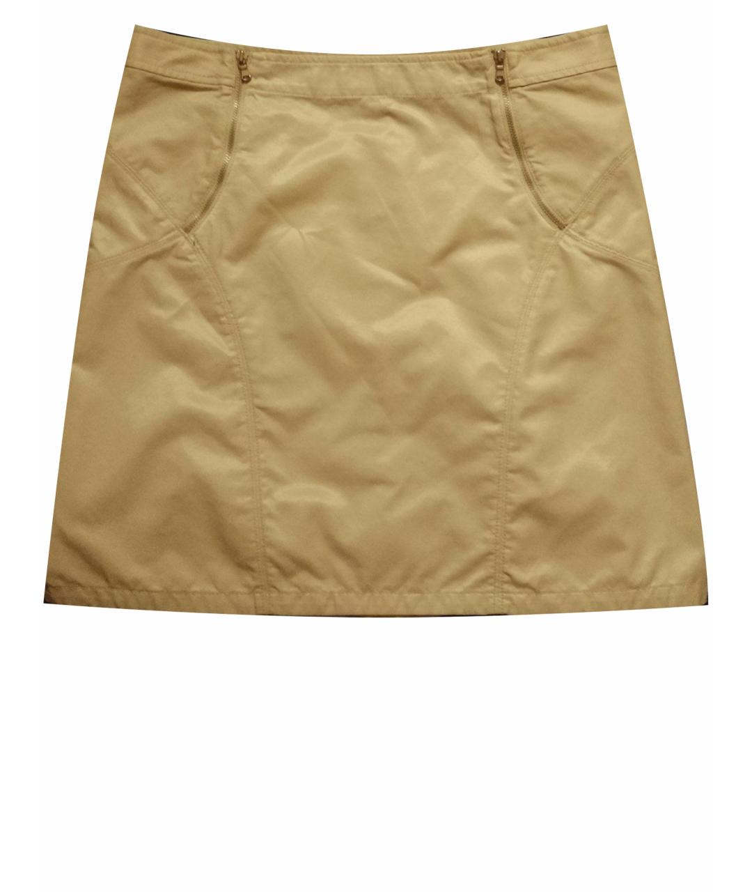 ARMANI EXCHANGE Бежевая хлопковая юбка мини, фото 1