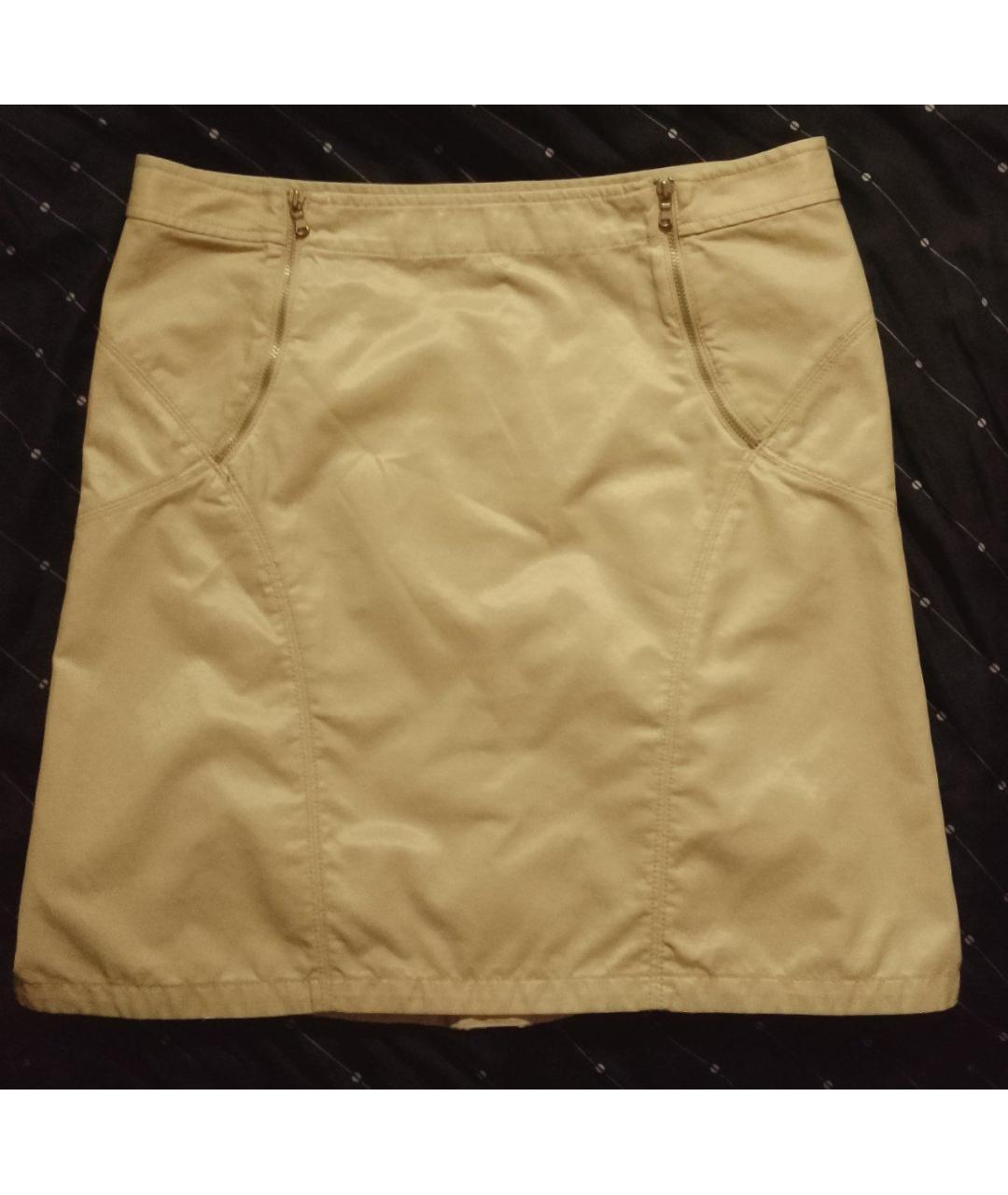 ARMANI EXCHANGE Бежевая хлопковая юбка мини, фото 8