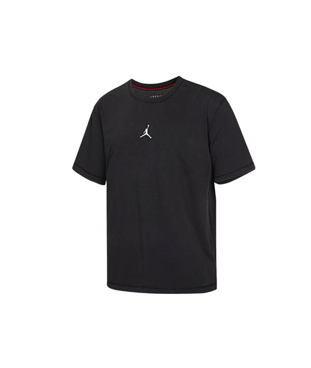 JORDAN Черная хлопко-полиэстеровая футболка, фото 1