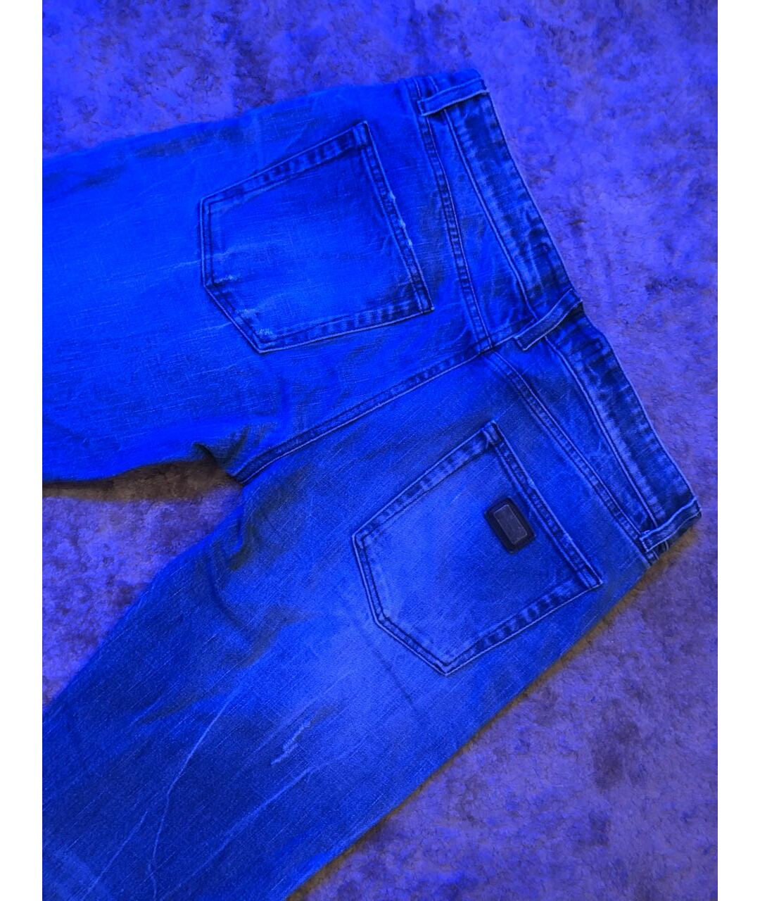 DOLCE&GABBANA Синие хлопко-кашемировые джинсы скинни, фото 2