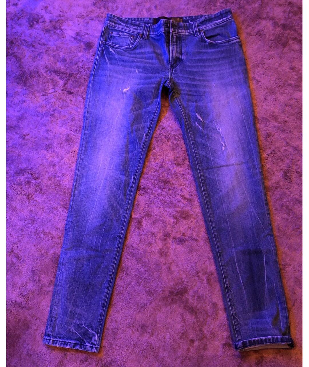 DOLCE&GABBANA Синие хлопко-кашемировые джинсы скинни, фото 5