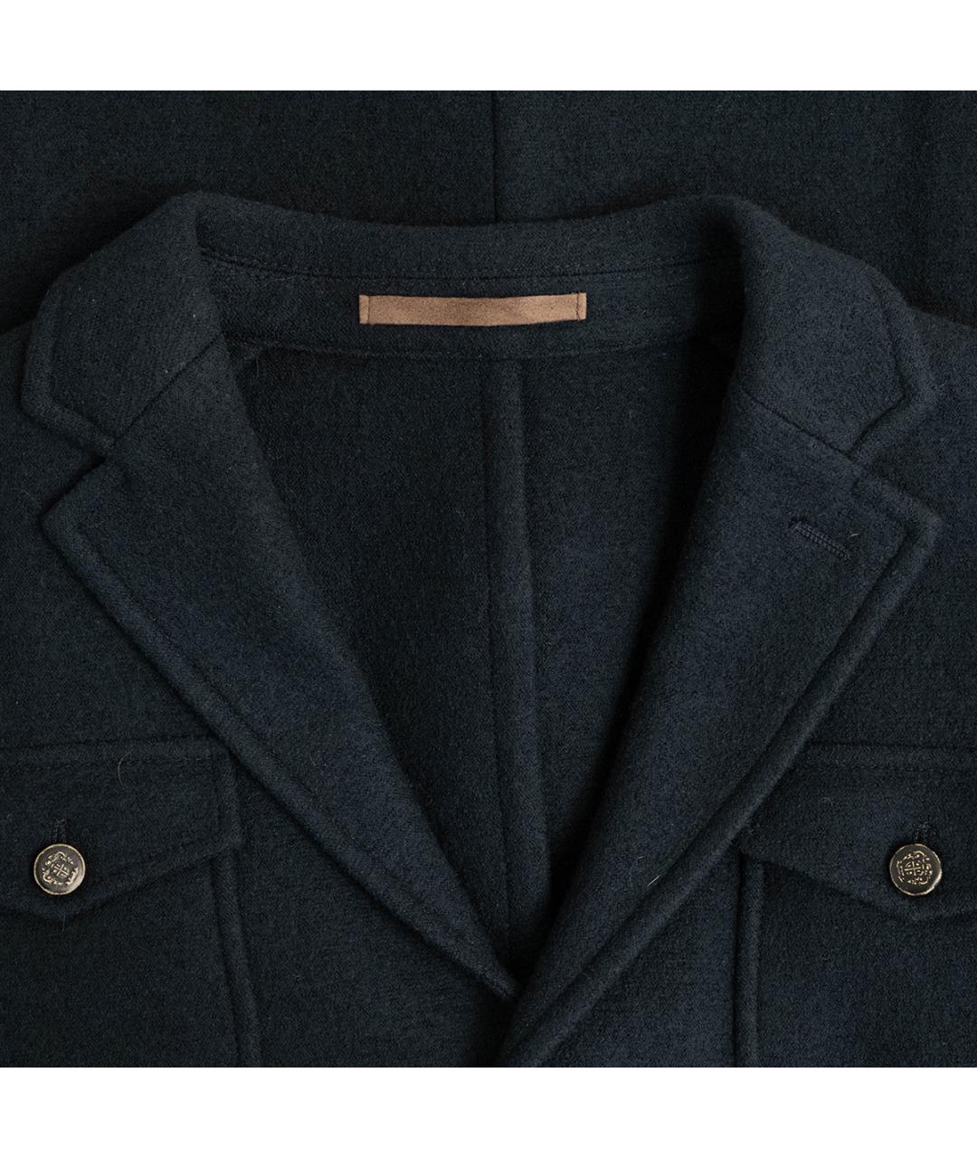 ELEVENTY Темно-синий шерстяной пиджак, фото 3