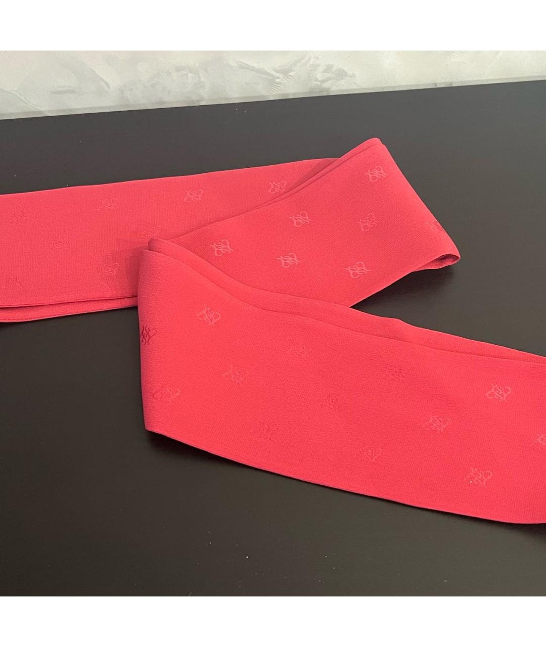 FENDI Красный шелковый платок, фото 3
