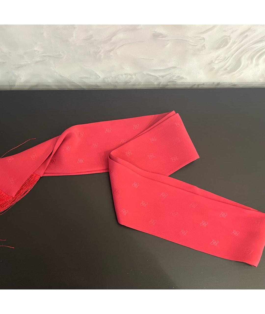 FENDI Красный шелковый платок, фото 2