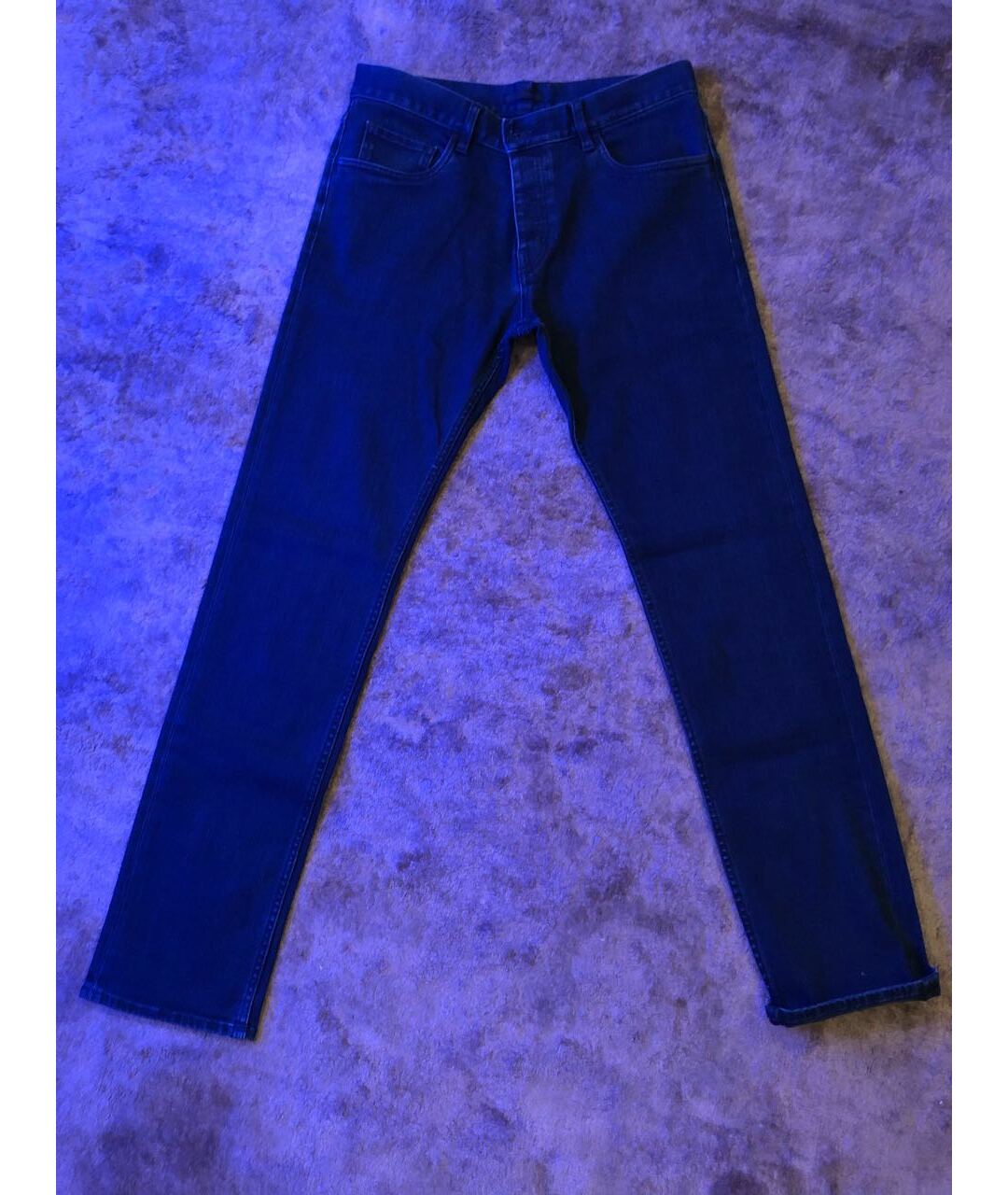 PRADA Темно-синие хлопко-кашемировые джинсы, фото 6