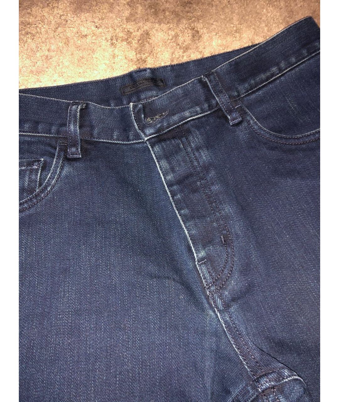 PRADA Темно-синие хлопко-кашемировые джинсы, фото 5
