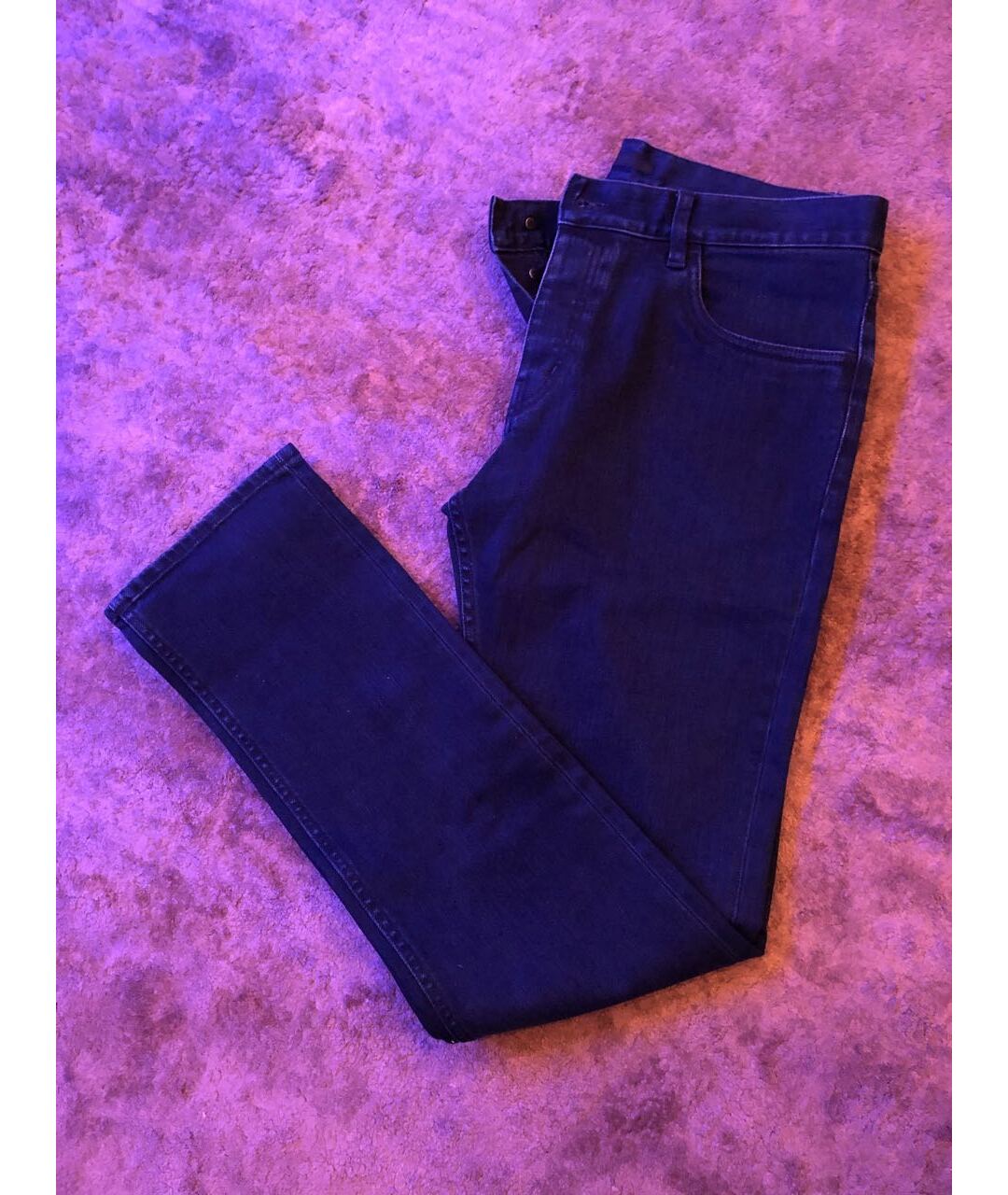 PRADA Темно-синие хлопко-кашемировые джинсы, фото 3