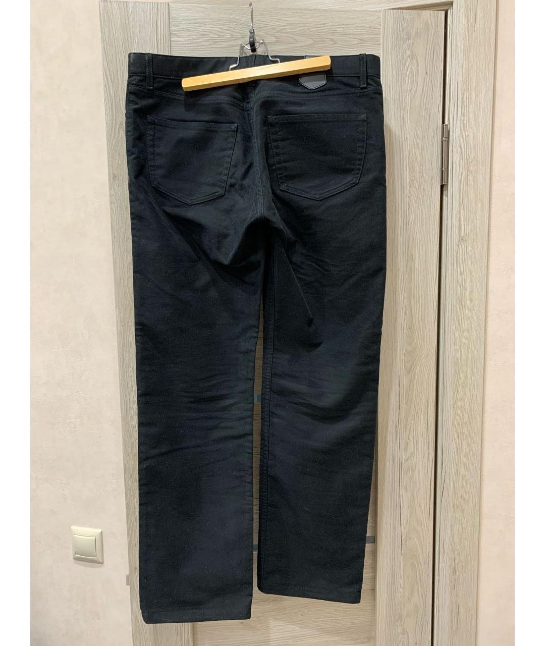 LOUIS VUITTON Черные хлопковые прямые джинсы, фото 2