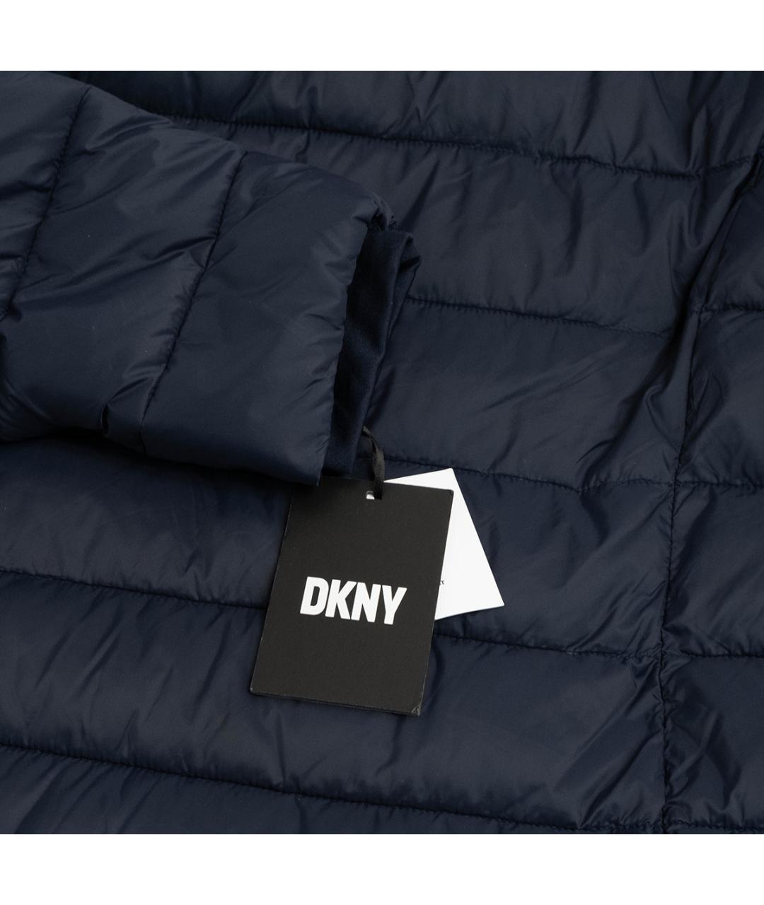 DKNY Темно-синий полиамидовый пуховик, фото 5