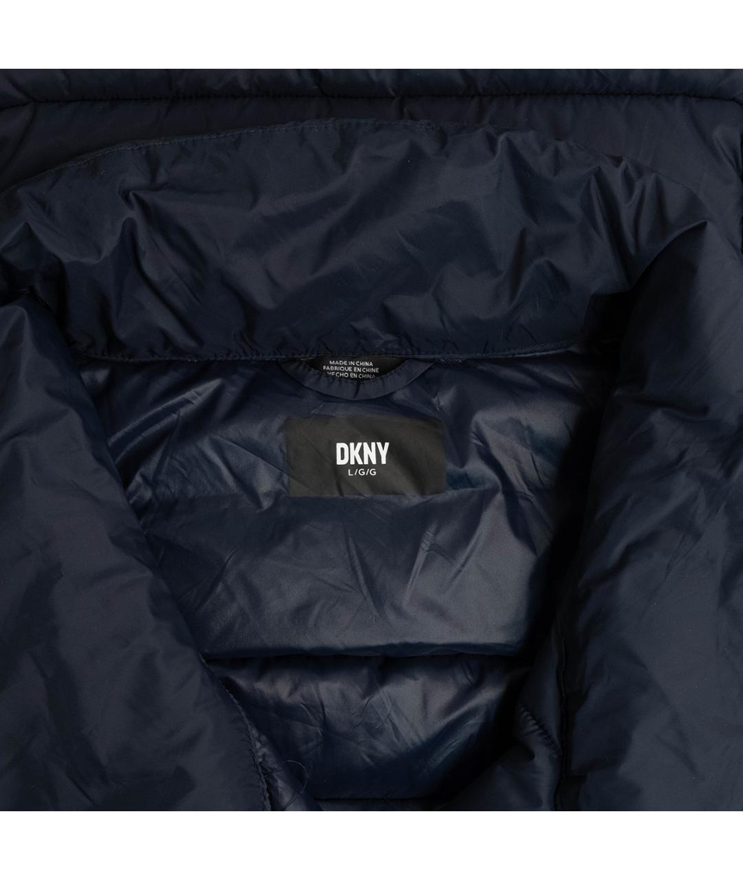 DKNY Темно-синий полиамидовый пуховик, фото 3