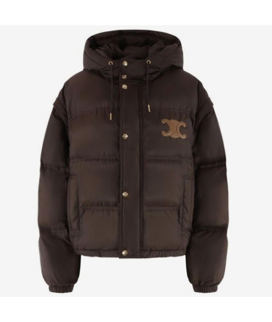 CELINE Коричневый пуховик, фото 9