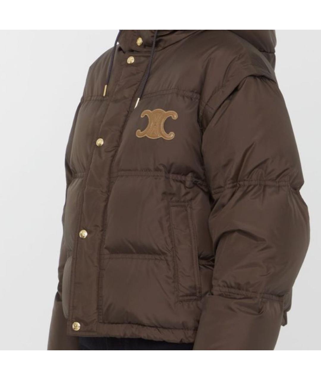 CELINE Коричневый пуховик, фото 7