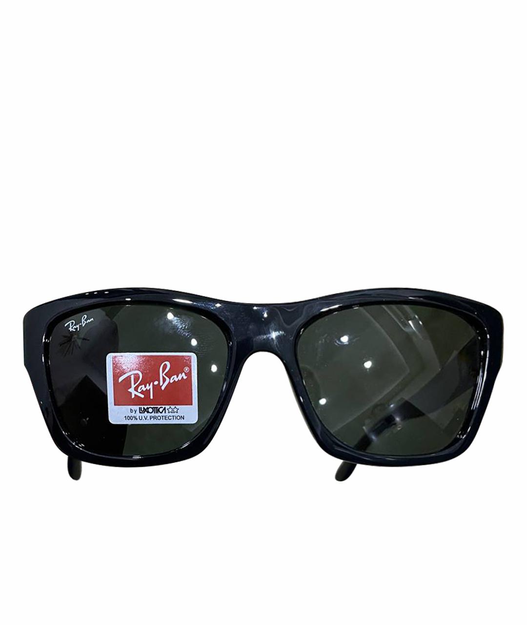 RAY BAN Черные пластиковые солнцезащитные очки, фото 1
