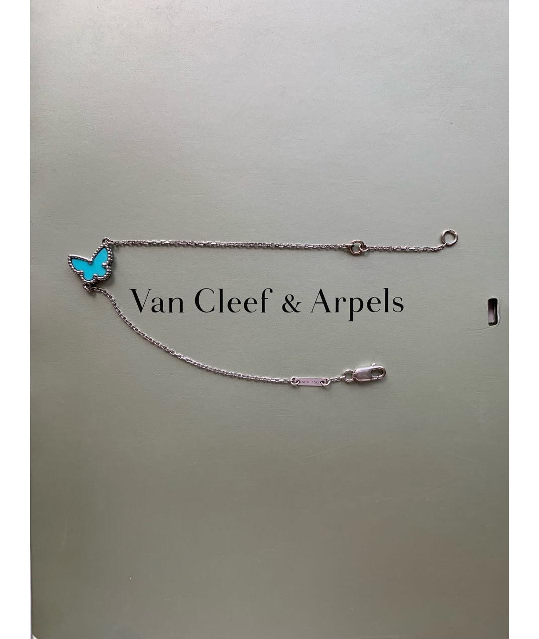 VAN CLEEF & ARPELS Бирюзовый браслет из белого золота, фото 2