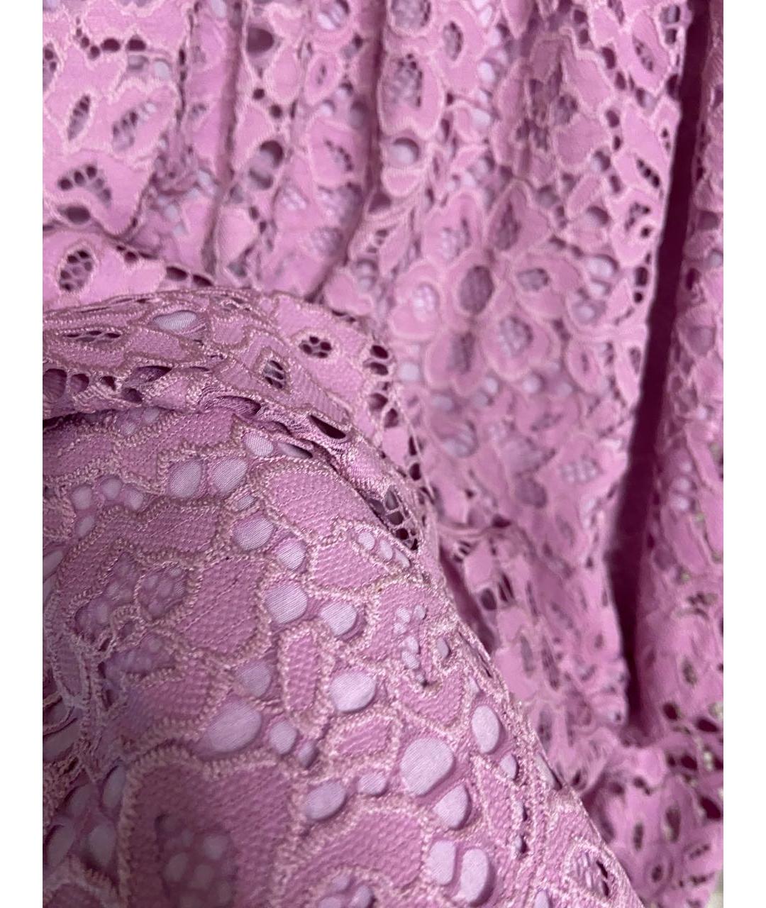 TIBI Розовая полиэстеровая юбка миди, фото 5