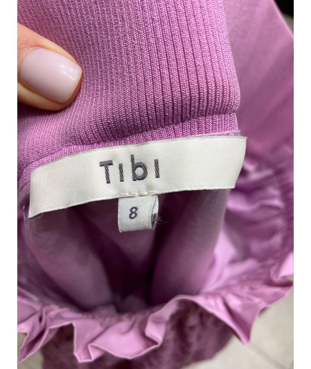 TIBI Розовая полиэстеровая юбка миди, фото 4