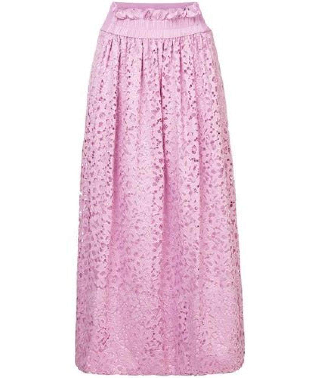 TIBI Розовая полиэстеровая юбка миди, фото 8