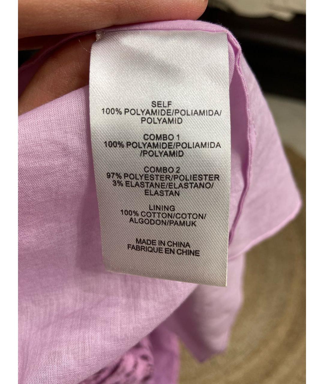 TIBI Розовая полиэстеровая юбка миди, фото 6
