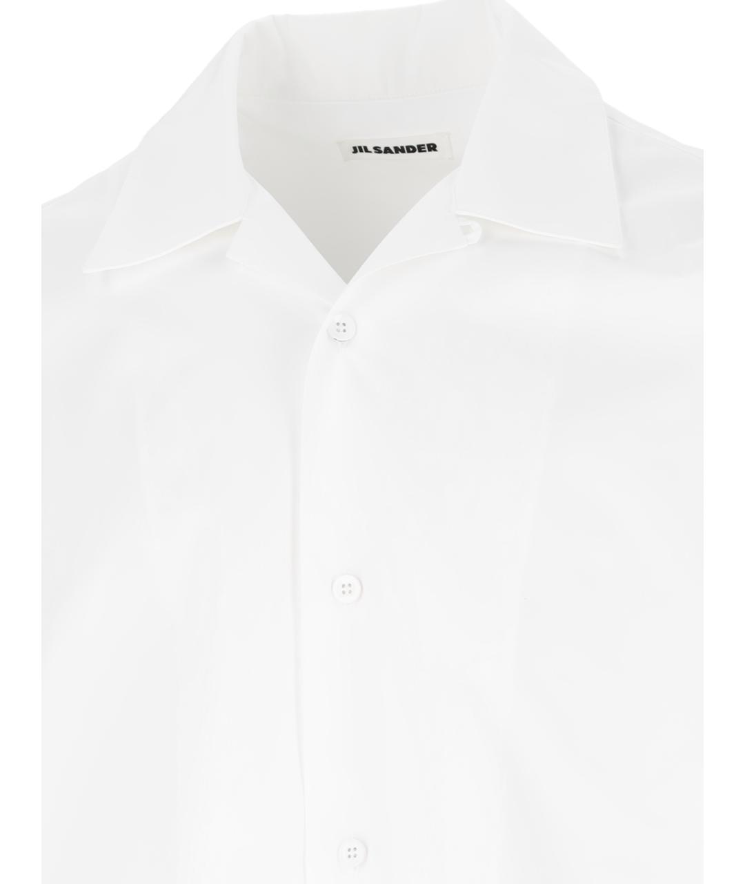 JIL SANDER Белая хлопковая кэжуал рубашка, фото 3