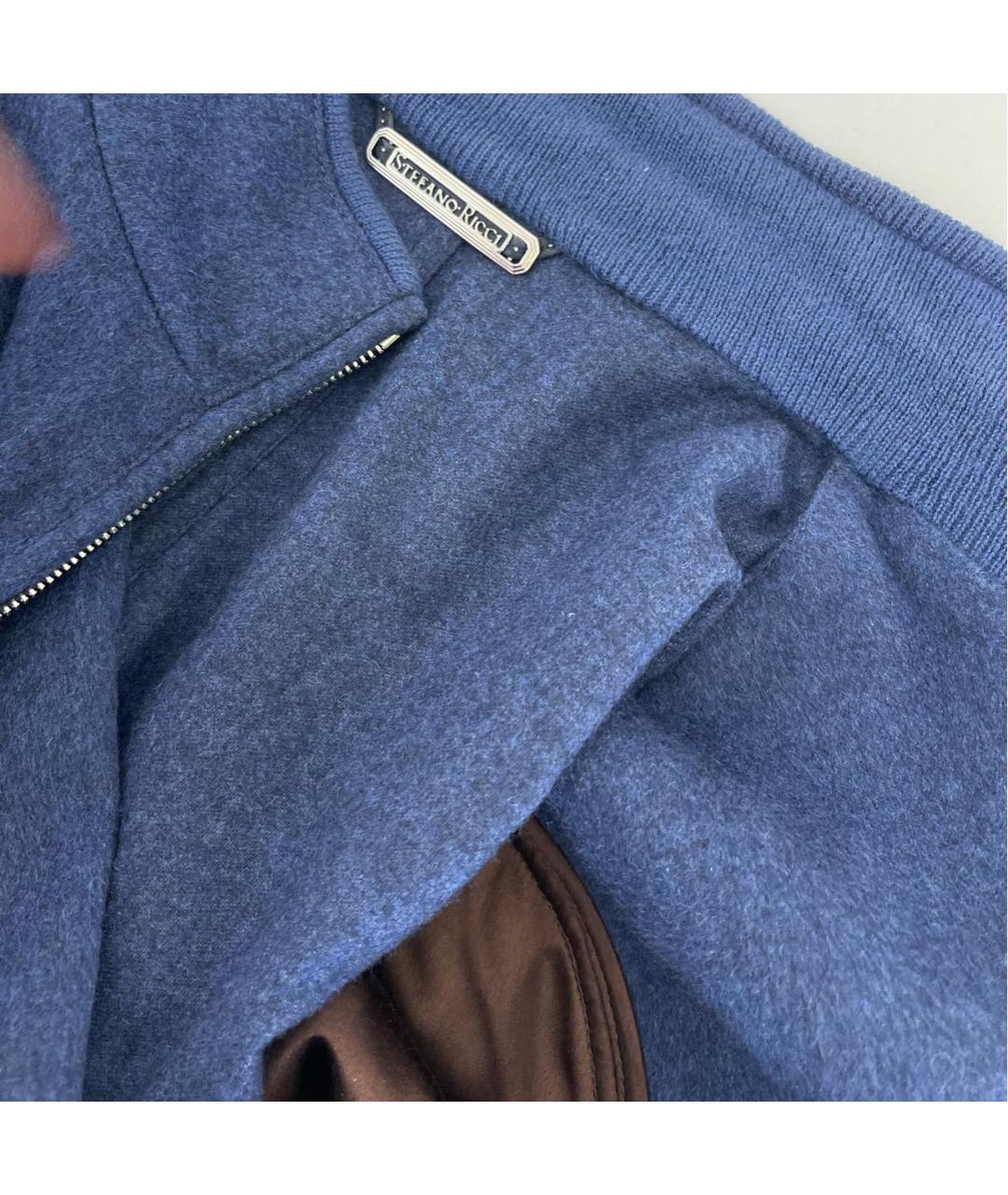 STEFANO RICCI Синяя кашемировая куртка, фото 6