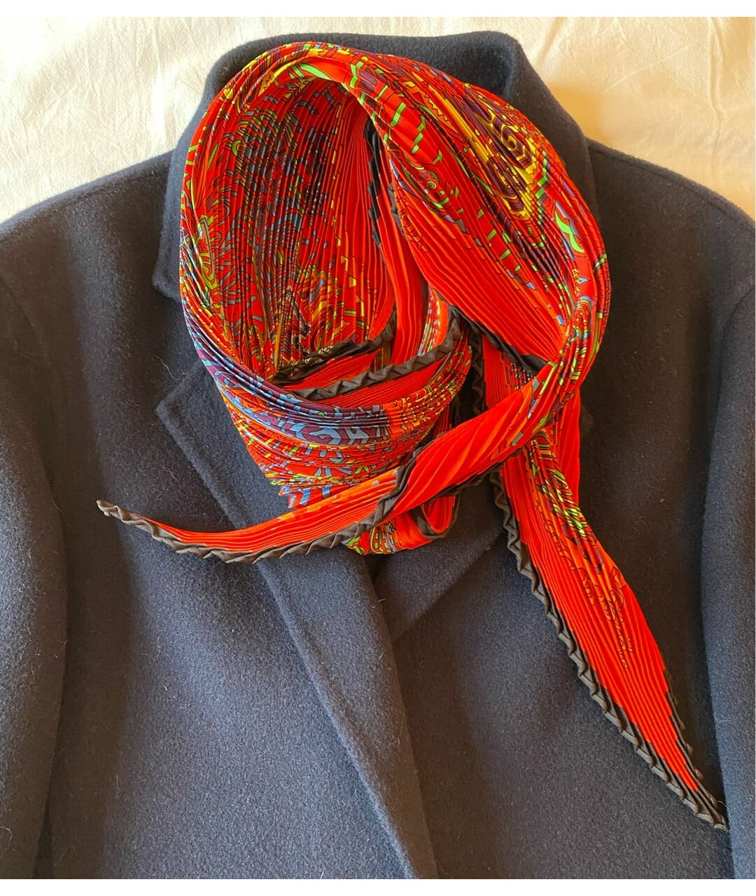HERMES PRE-OWNED Красный шелковый шарф, фото 6