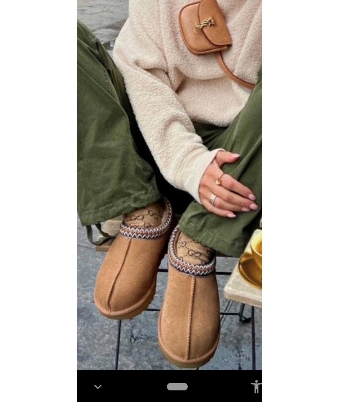 UGG AUSTRALIA Черные замшевые мюли, фото 4