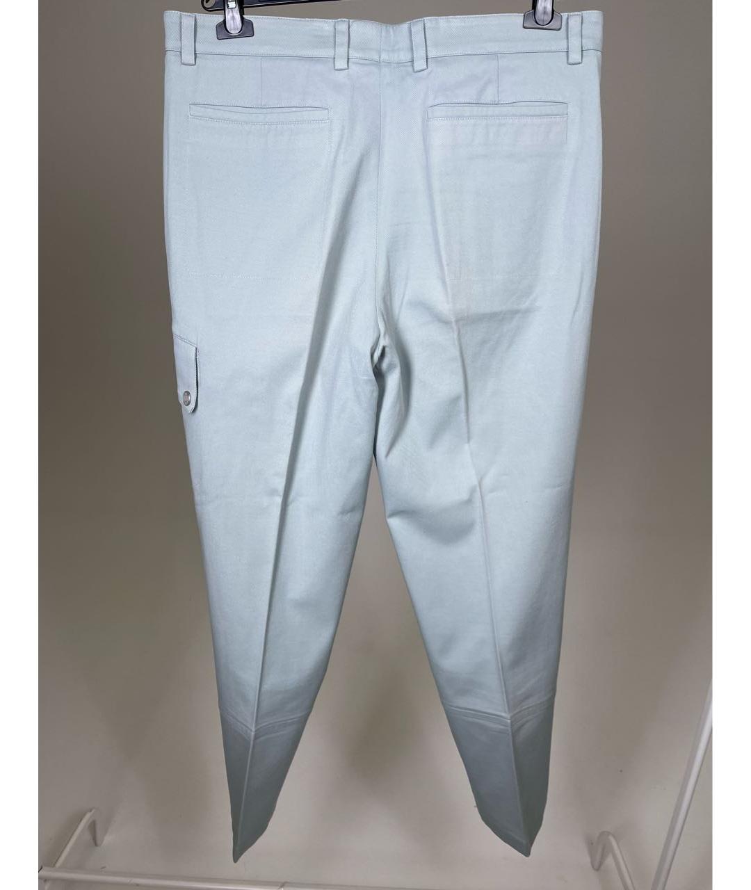 HERMES PRE-OWNED Голубые хлопковые брюки чинос, фото 2