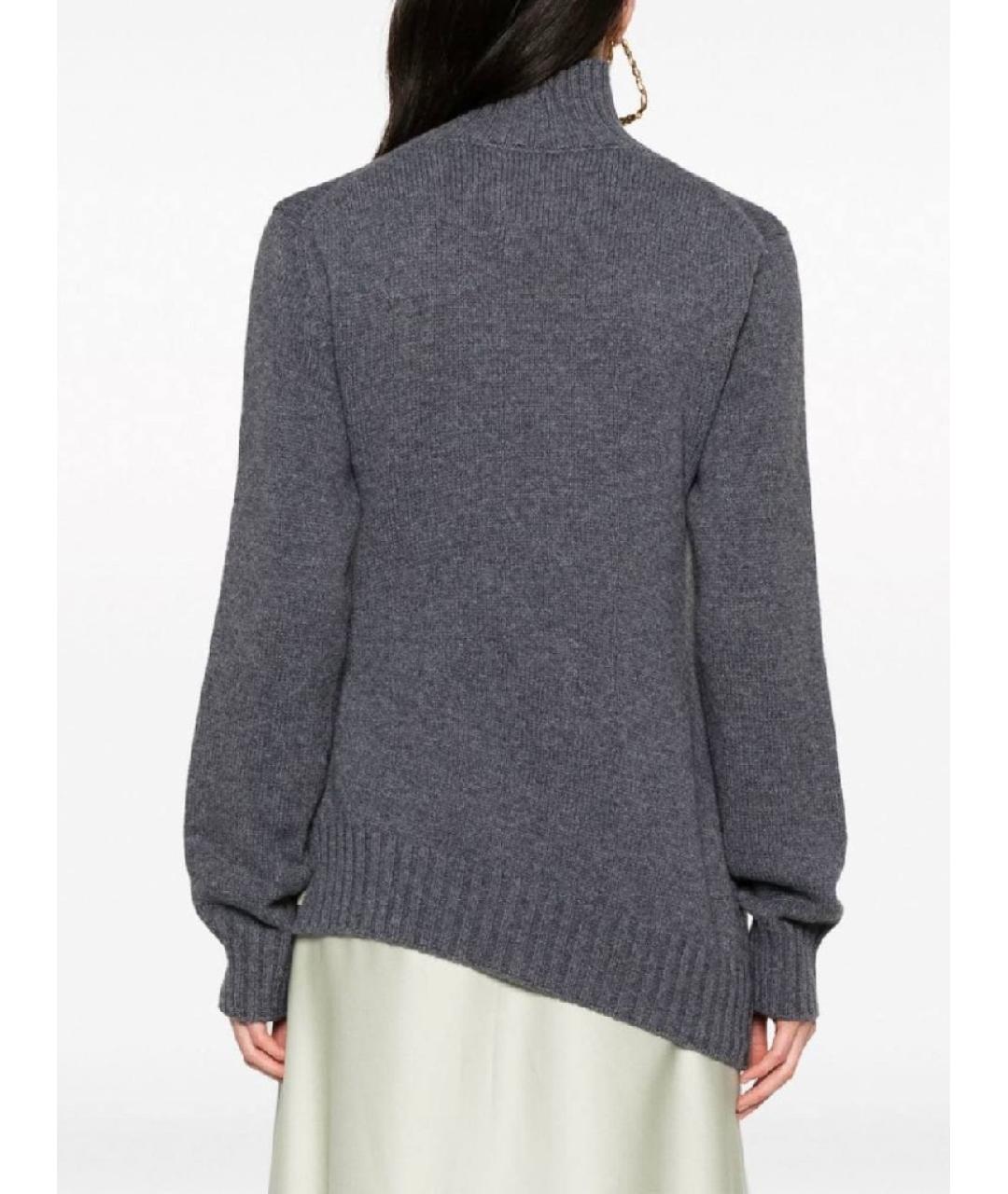 JIL SANDER Серая шерстяная водолазка, фото 3