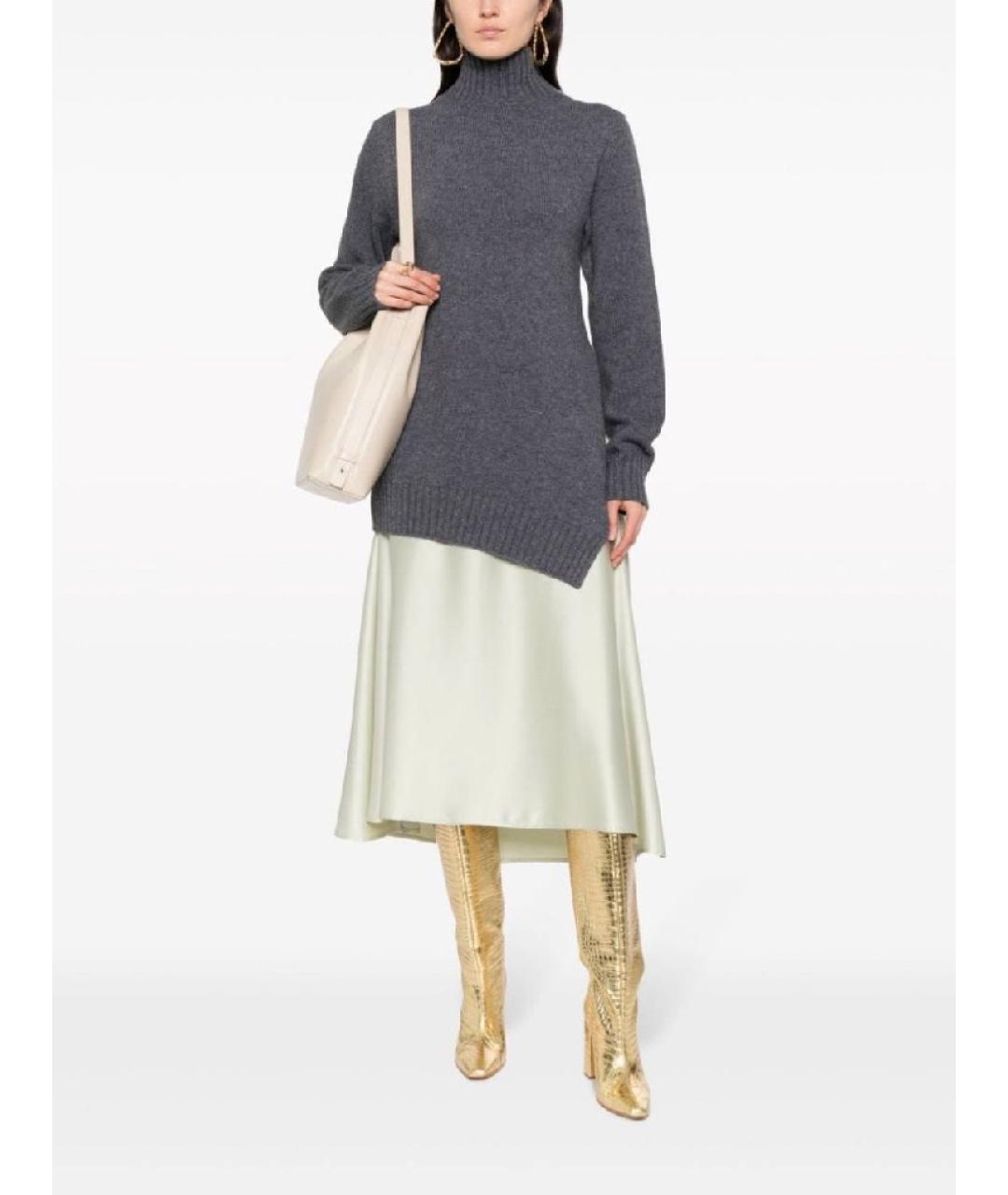 JIL SANDER Серая шерстяная водолазка, фото 5