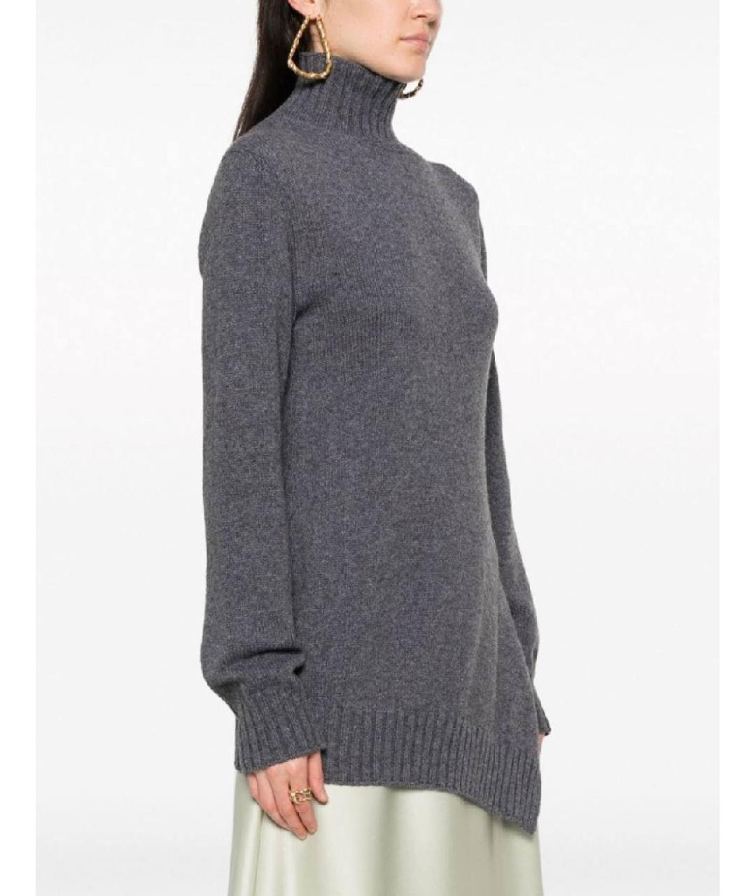 JIL SANDER Серая шерстяная водолазка, фото 4