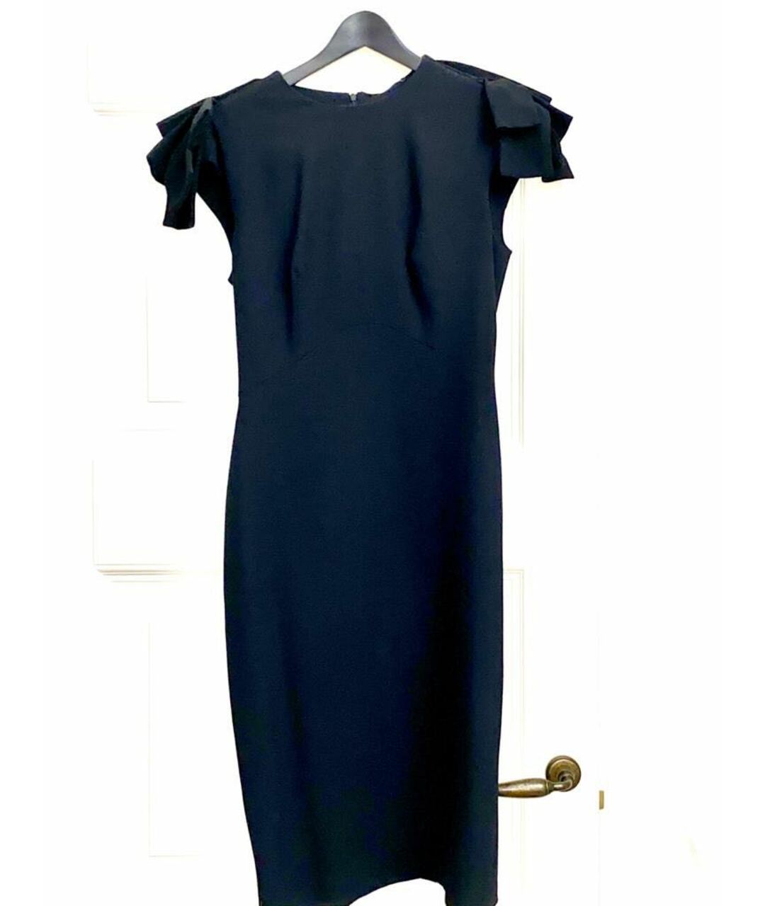 ERMANNO SCERVINO Черное шерстяное коктейльное платье, фото 3