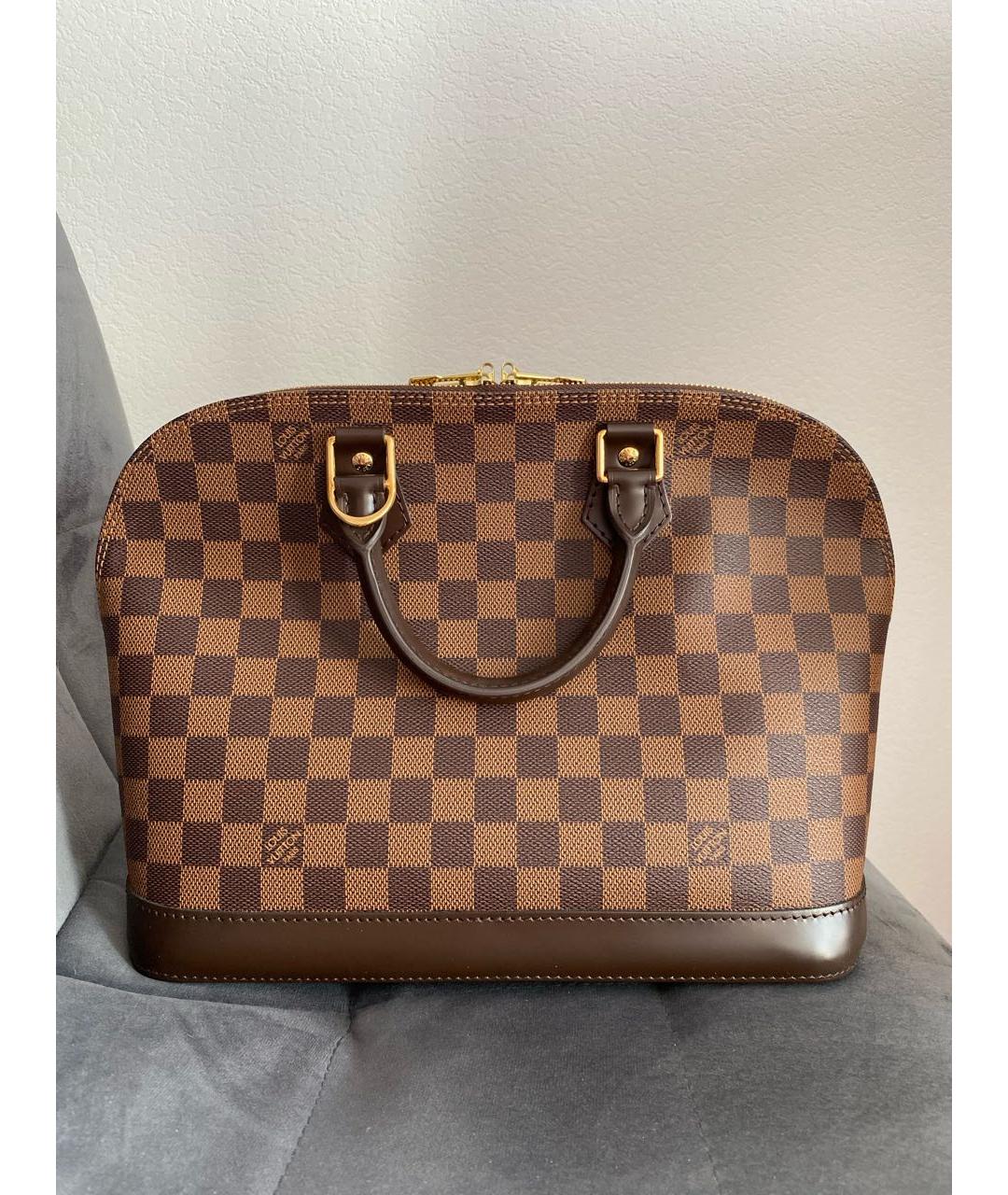 LOUIS VUITTON Коричневая сумка с короткими ручками, фото 2