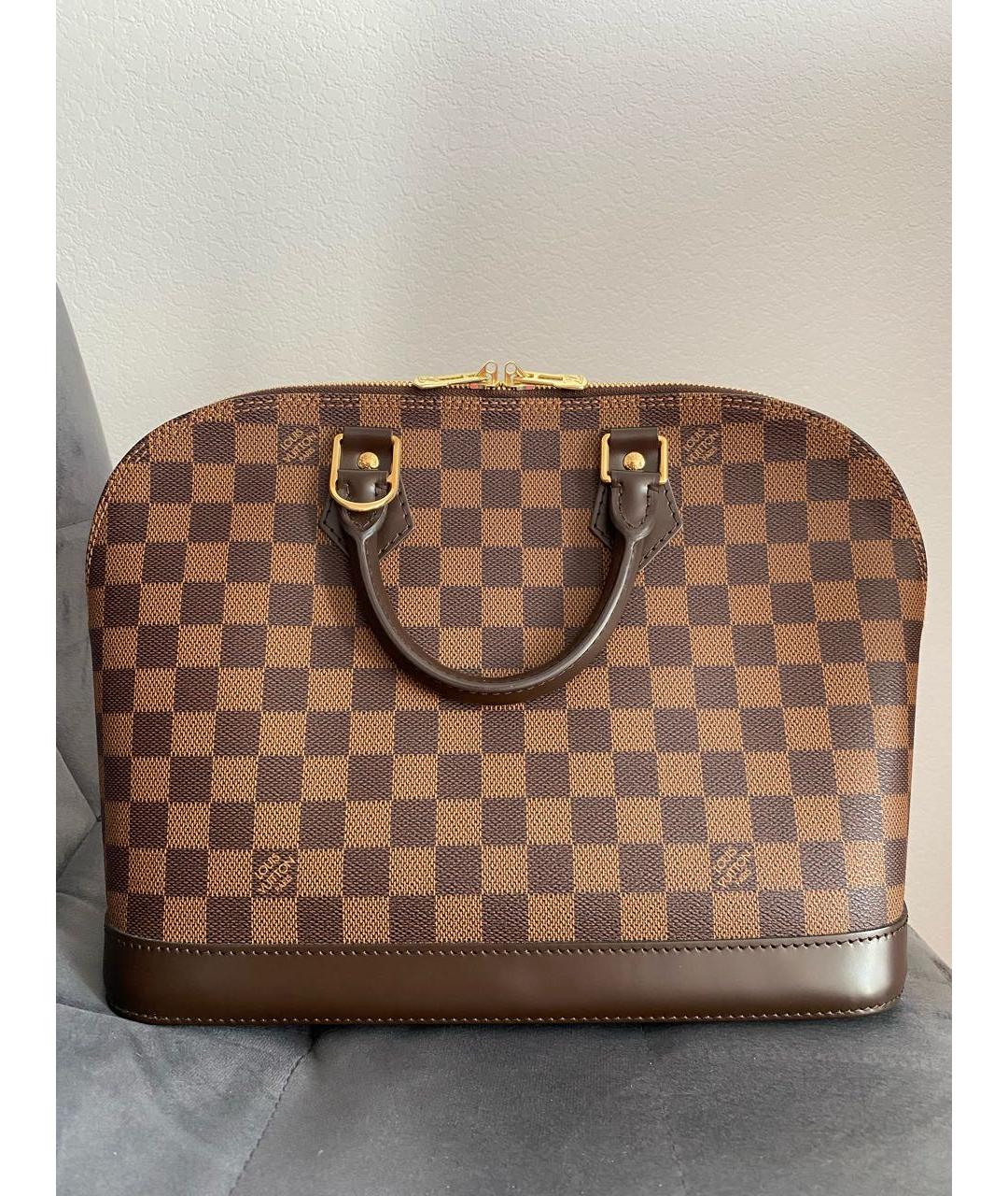 LOUIS VUITTON Коричневая сумка с короткими ручками, фото 6
