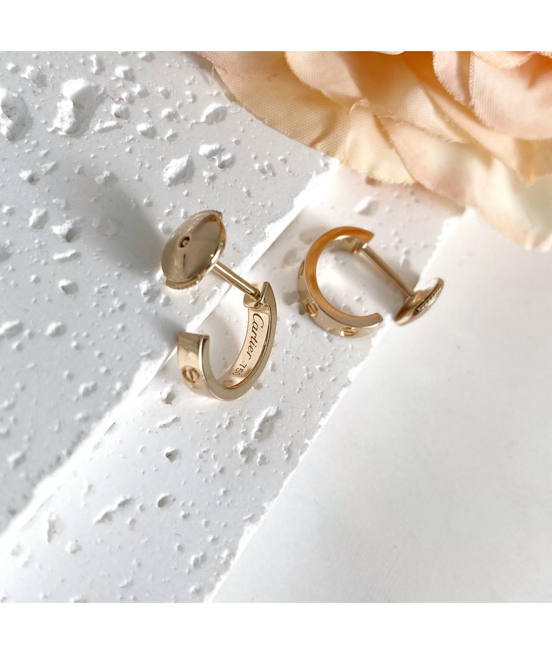 CARTIER Золотые серьги из розового золота, фото 4