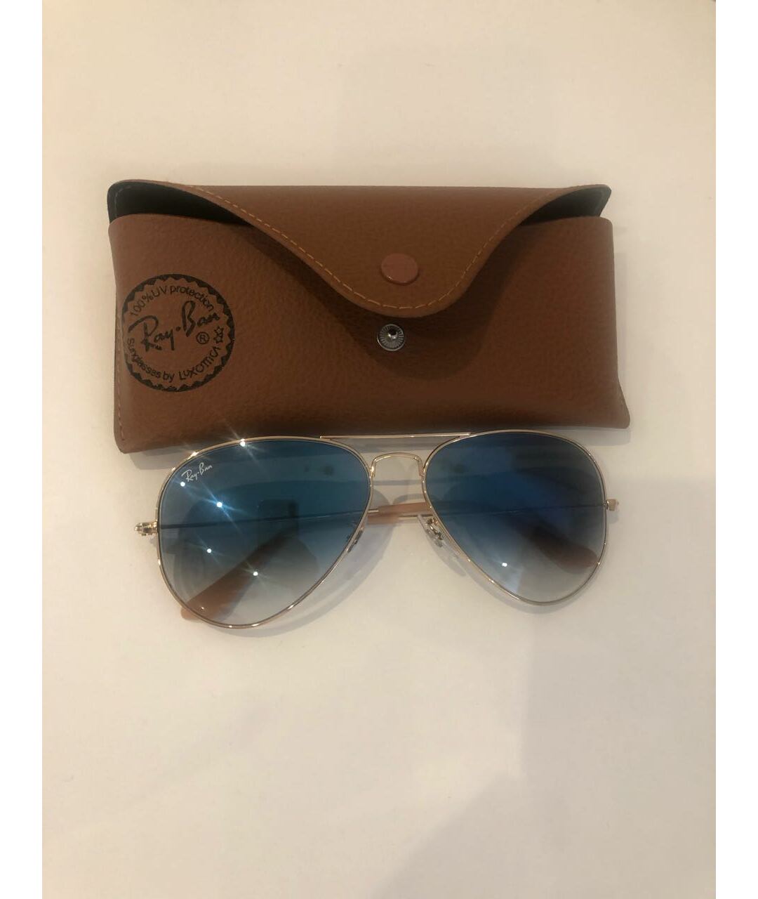 RAY BAN Синие солнцезащитные очки, фото 8
