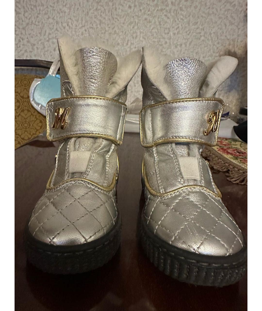 MISSOURI KIDS Серебряные кожаные сапоги, фото 2