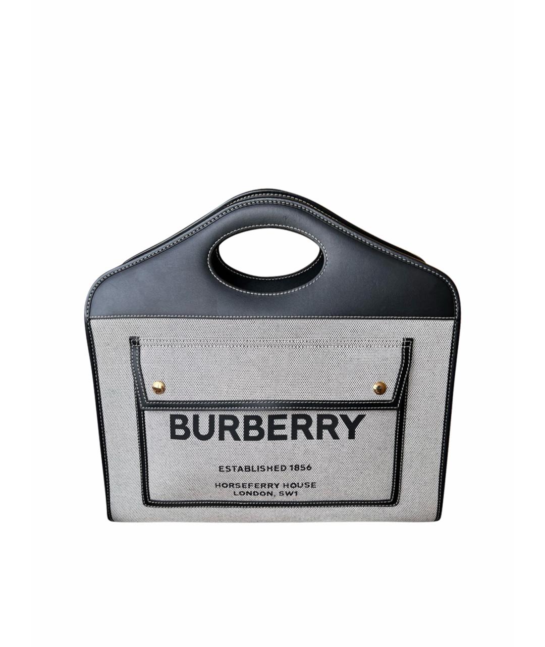 BURBERRY Черная тканевая сумка через плечо, фото 1