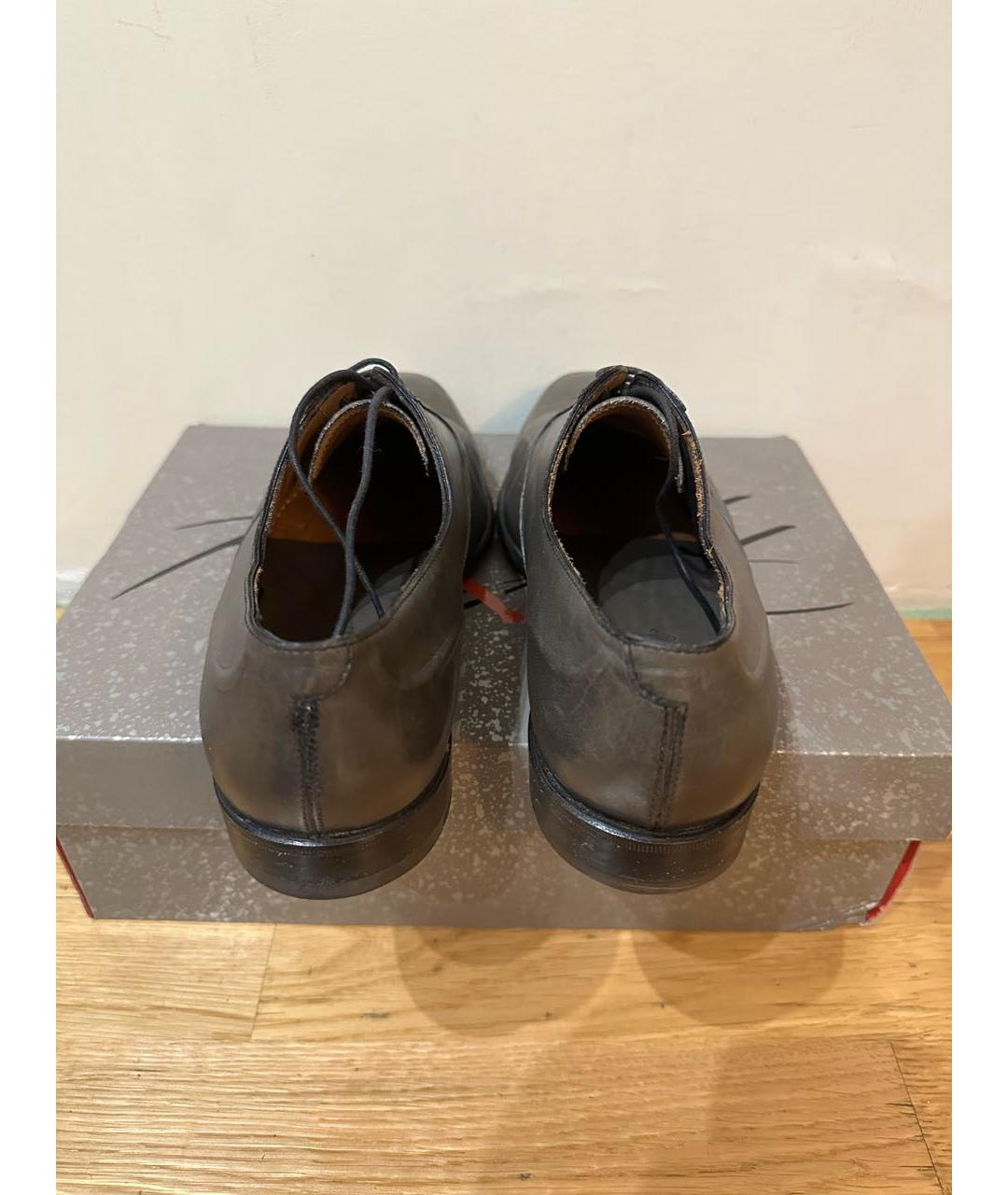 BARRETT Антрацитовые кожаные туфли, фото 3