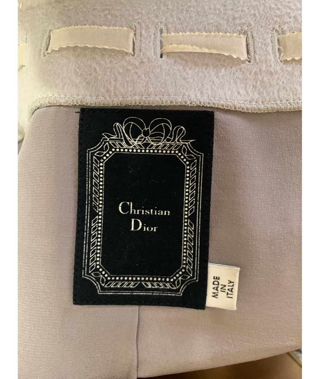 CHRISTIAN DIOR Серая меховая шуба, фото 4