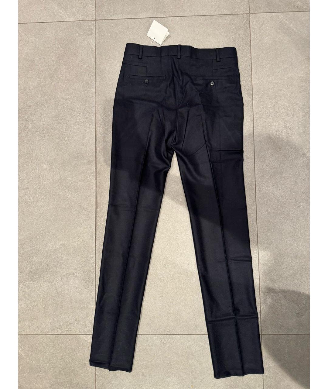 HERMES PRE-OWNED Темно-синие кашемировые классические брюки, фото 2