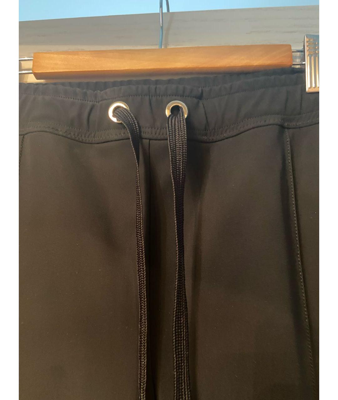 PINKO Черные полиэстеровые брюки узкие, фото 3