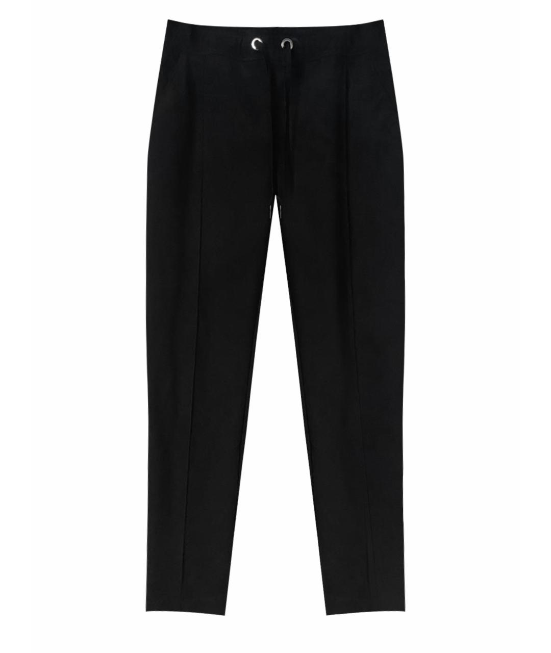 PINKO Черные полиэстеровые брюки узкие, фото 1