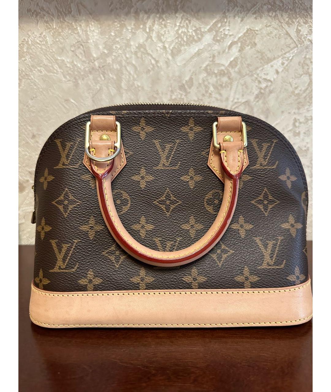 LOUIS VUITTON PRE-OWNED Коричневая кожаная сумка через плечо, фото 3