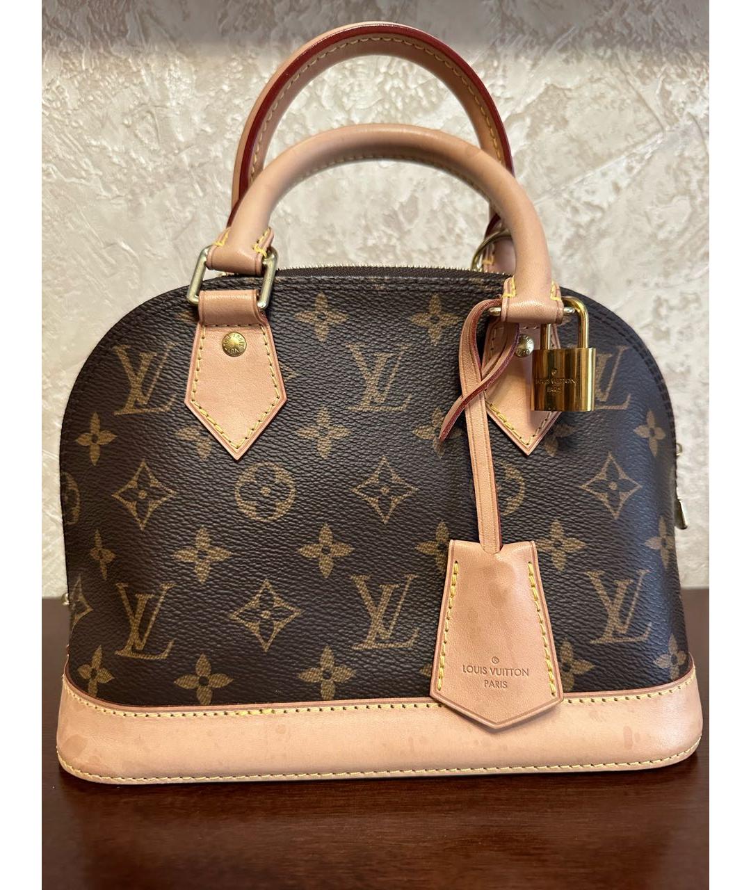 LOUIS VUITTON PRE-OWNED Коричневая кожаная сумка через плечо, фото 9