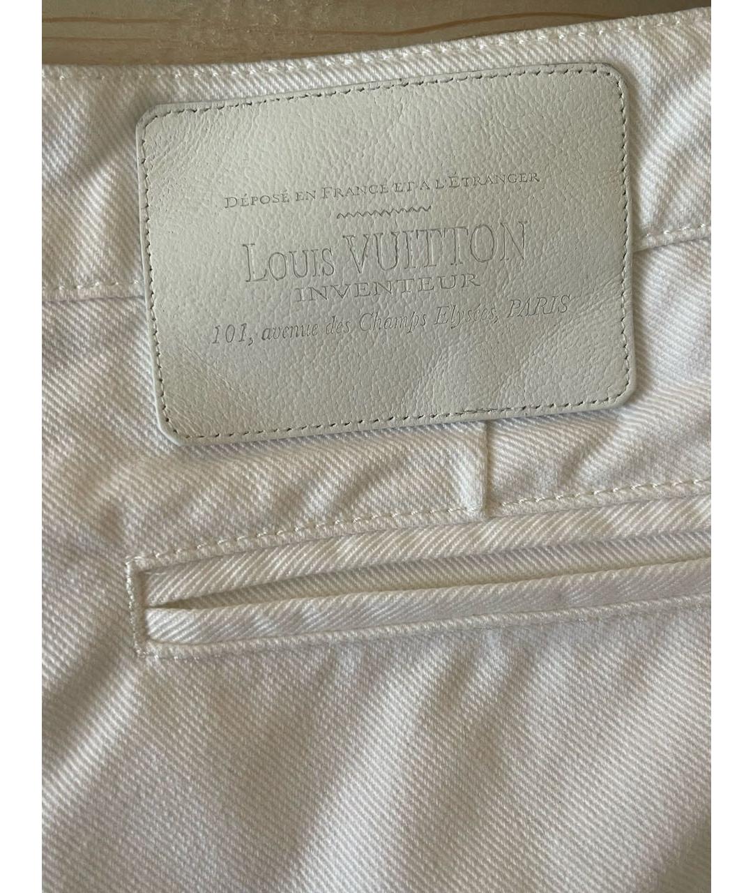 LOUIS VUITTON PRE-OWNED Белые хлопковые шорты, фото 3