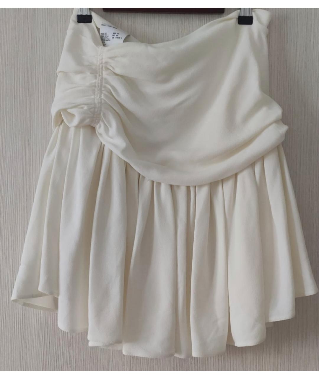 MIU MIU Белая юбка мини, фото 3