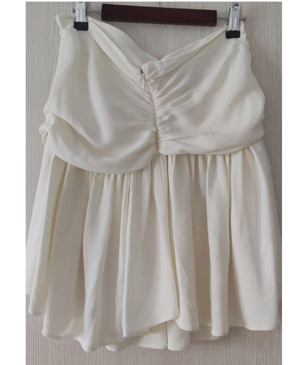 MIU MIU Белая юбка мини, фото 2